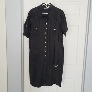 MXM BLACK cotton shirt dress size sz 22